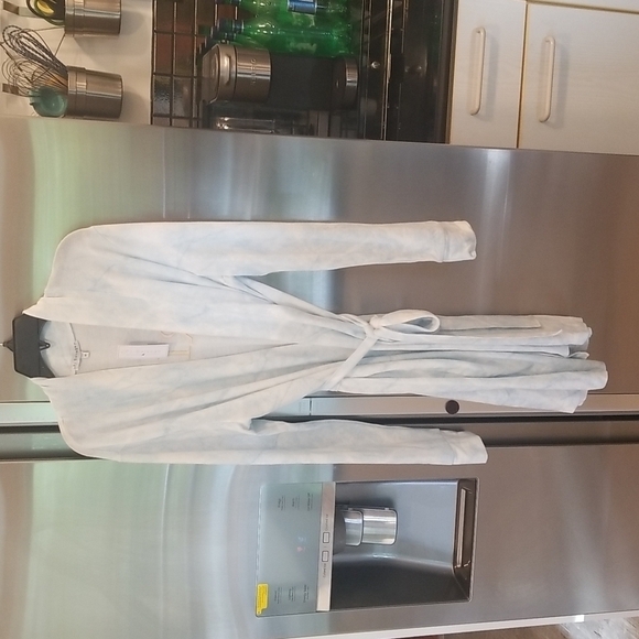 💕PJ SALVAGE💕 Bridal Embroidered Robe ~ Blue Bride Graphic Medium M NWT - Picture 6 of 12